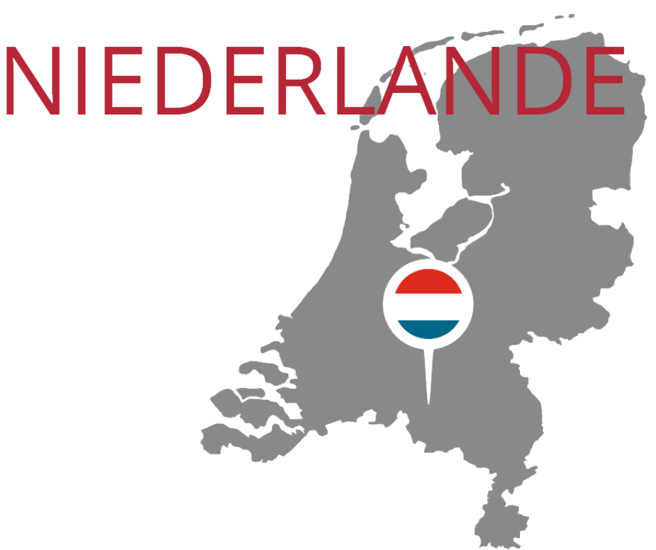 Braun Schlicht Collage Facebook-Post Umriss der Landkarte von niederlande mit kleiner Flagge und Überschrift