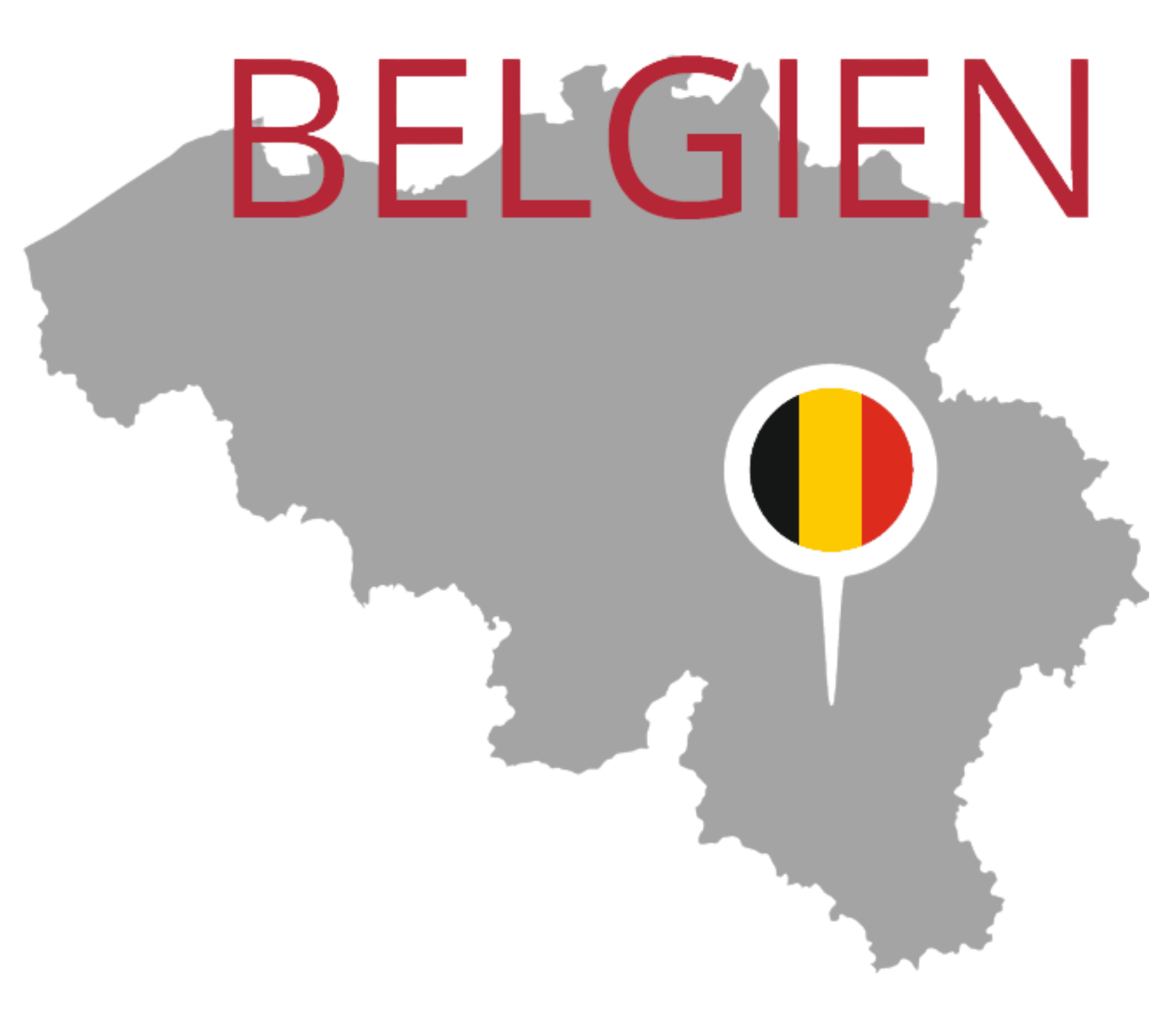 Braun Schlicht Collage Facebook-Post(1) Umriss der Landkarte von Belgien mit kleiner Flagge und Überschrift