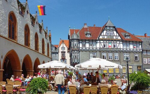 Goslar - Marktplatz mit Rathaus