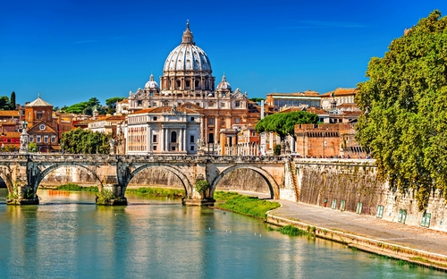 Rom - Engelsbrücke und Petersdom - © Emi Cristea - Fotolia