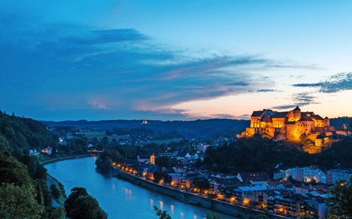 Burghausen - Blick auf die Burganlage