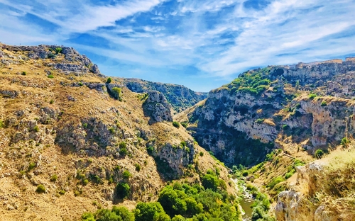 Matera - Blick auf die Schlucht