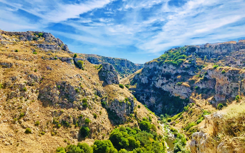 Matera - Blick auf die Schlucht