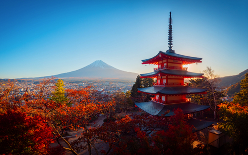 Blick auf Fuji