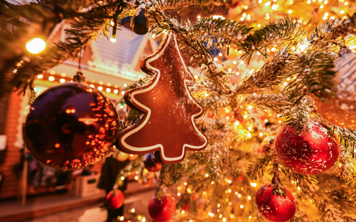 Weihnachtsbaum-Ingwerplätzchen schmückt einen echten Weihnachtsbaum - © Viktor - stock.adobe.com
