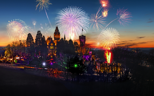 Schloss Drachenburg - Silvester - © Stefan Körber - stock.adobe.com