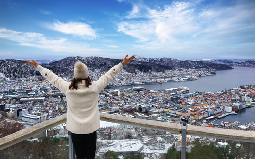 Blick auf das Stadtbild von Bergen in Norwegen - © moofushi - stock.adobe.com